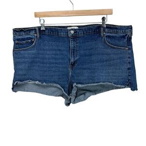 Abercrombie & Fitch The Mom Short High Rise Denim Cut off Shorts W37 Plus sz 24